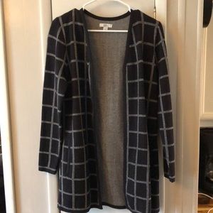 Black and white stitched cardigan